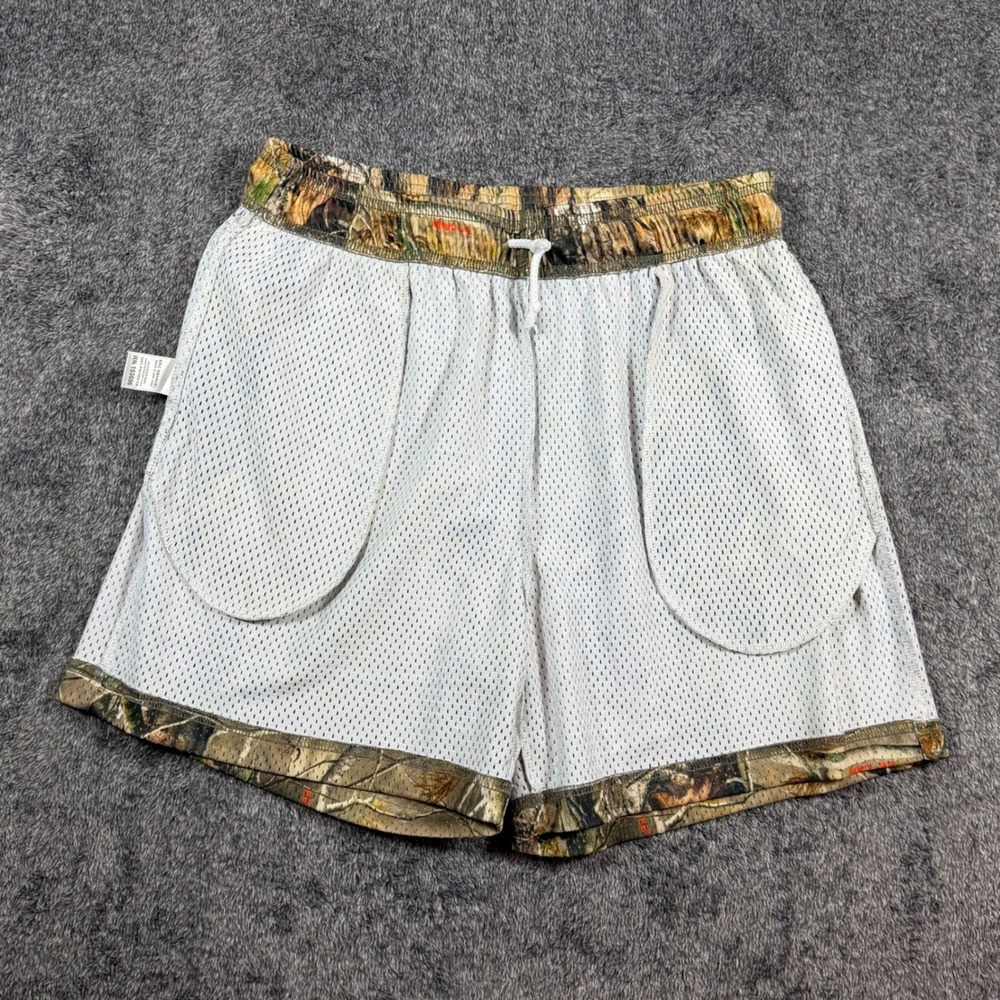 Eric Emanuel EE Basic Mesh Shorts Real Tree Camo Mens Size Large Red Logo NYC - Picture 8 of 14